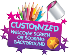 Customized welcome screen or scoring background